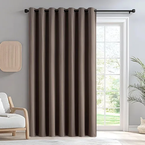 Vista 78 de IGEMAEVE Juego de 2 paneles de cortinas beige de 84 pulgadas de largo, cortinas filtrantes de luz para sala de estar de 84 pulgadas de largo