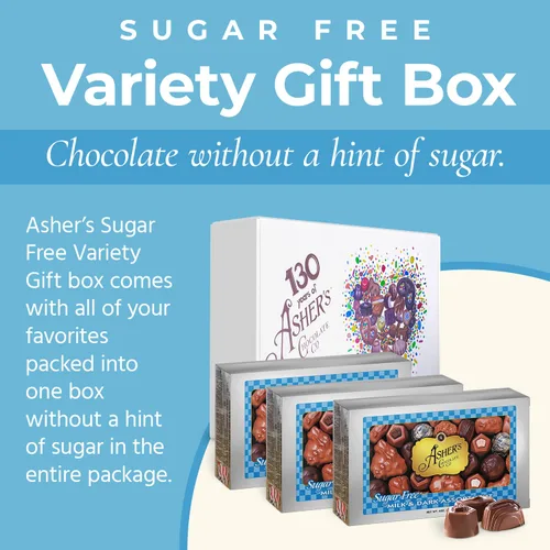 Vista 3 de Asher's Chocolates Caja de regalo navideña, surtido de leche y chocolate negro, pequeños lotes de chocolate kosher, propiedad familiar desde 1892