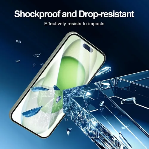 Vista 11 de NEW'C Paquete de 3 protectores de pantalla de privacidad para iPhone Air/iPhone 17 Air (6.5 pulgadas), película de vidrio templado antiespía