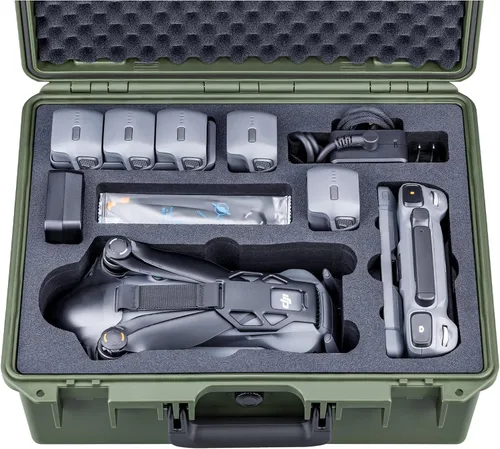 Vista 12 de Lykus Titan M400 - Funda rígida impermeable para DJI Mavic 4 Pro, DJI RC Pro 2/RC2, se adapta a hasta 6 baterías y accesorios en Fly More