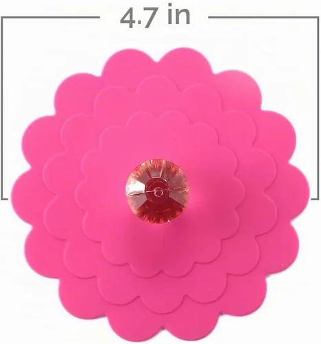 Vista 2 de Tapa de silicona extra grande para taza, té, café, tapas universales para tazas, cubierta para bebidas al aire libre 1 surtido de colores brillantes