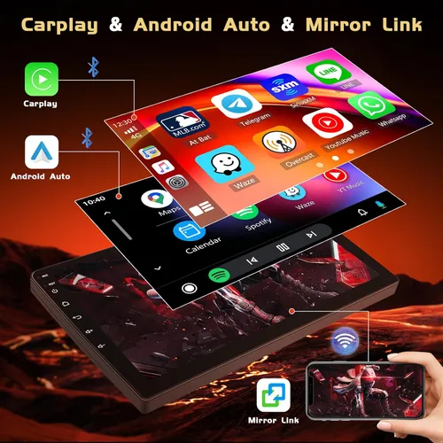 Vista 4 de Qualcomm 4G+64G Radio para Honda Civic 2006 2007 2008 2009 2010 2011 estéreo de coche, inalámbrico CarPlay Android Auto 10.1 pulgadas IPS pantalla