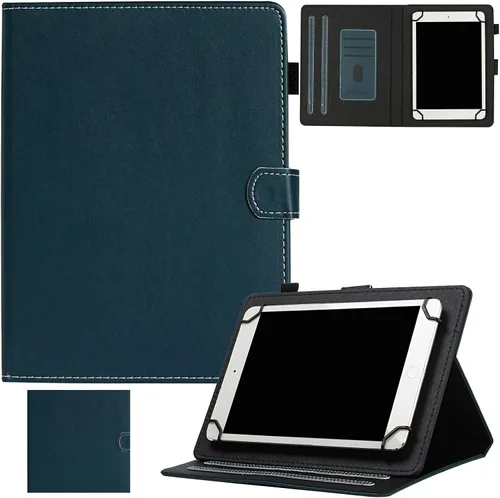 Vista 13 de Funda universal para tablet de 7.0 pulgadas, piel sintética, con soporte de visión multiángulo, ranuras para tarjetas para Samsung Galaxy Tab A 7.0