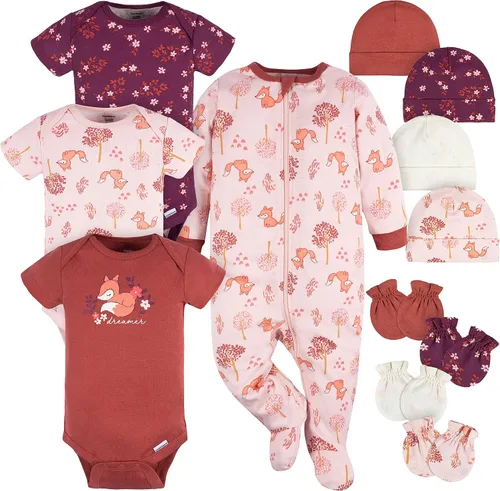 Vista 9 de Gerber Juego de regalo de canastilla de 12 piezas para bebés y niñas