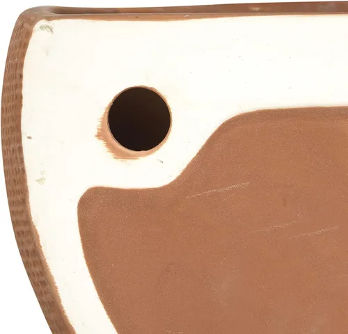 Vista 5 de Main + Mesa Macetas modernas de cerámica bohemia para montaje en pared, color terracota, juego de 2 tamaños