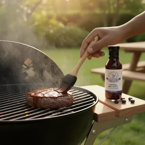 Vista 4 de Uncle Clarence - Salsa para barbacoa original hecha con arándanos, paquete de 2 salsas para barbacoa totalmente natural, salsa para sumergir