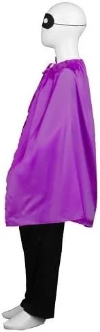 Vista 2 de HPO Juego de capa para fiesta de superhéroe para adolescentes con máscara HC-1531-M (M, morado)