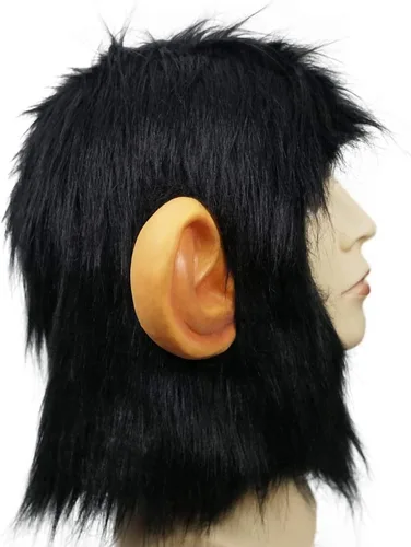 Vista 2 de Gorilla Mask - Máscara de mono de animal para adulto, con pelo