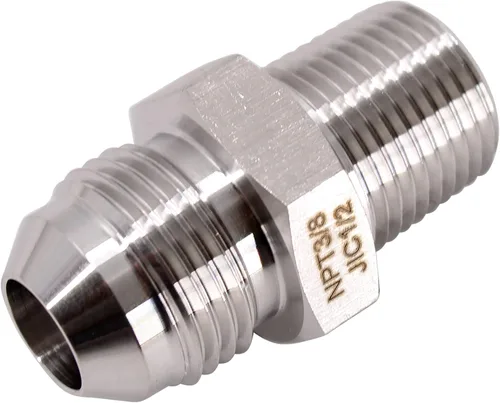 Vista 14 de Adaptador HFS NPT macho a JIC macho, 1/2 pulgada a 1/2 pulgada, 304 SS, 1
