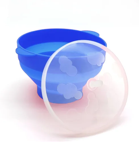 Vista 5 de Mini palomitas de maíz para microondas, silicona sin BPA, plegable, para hacer palomitas de maíz, cuenco para palomitas de maíz, apto para Azul