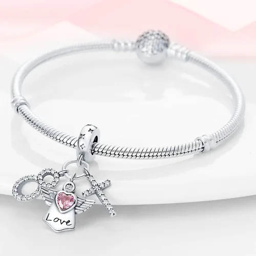 Vista 148 de KUNSIR Los abalorios se adaptan a pulseras Pandora para mujer, plata de ley 925, cuentas colgantes de joyería para niñas, dijes de feliz cumpleaños