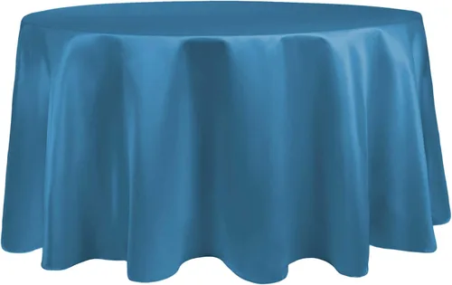 Vista 38 de Ultimate Textile Mantel redondo de satén nupcial de 60 pulgadas, se adapta a mesas de menos de 60 pulgadas de diámetro, berenjena morado berenjena