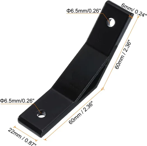 Vista 2 de uxcell 2 soportes de esquina de perfil de aluminio de ángulo de 135 grados, conectores de junta de esquina para serie 3030 (negro)