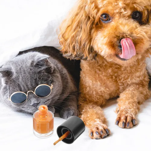 Vista 3 de Juego de 6 esmaltes de uñas para perros, secado rápido, juego de 6 esmaltes de uñas saludables a base de agua, kit de tinte para mascotas para todas