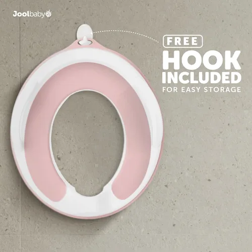 Vista 2 de Jool Baby Asiento de entrenamiento para ir al baño para niños y niñas con asas, se adapta a inodoros redondos y ovalados, antideslizante