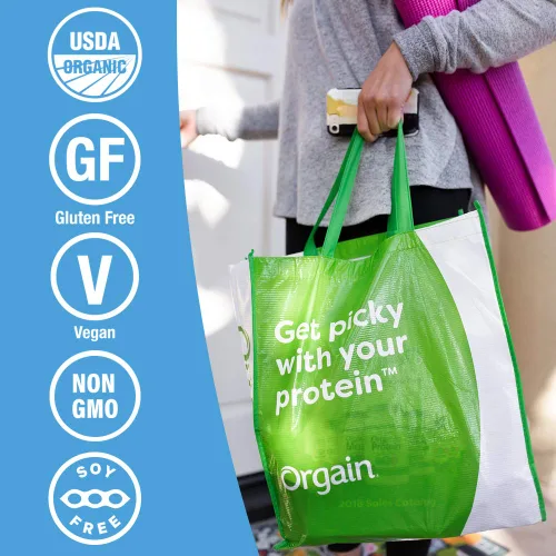 Vista 4 de Orgain Proteína vegana orgánica en polvo + verduras, vainilla – 0.81 onzas de proteína a base de plantas, sin gluten, sin lácteos, sin lactosa, sin