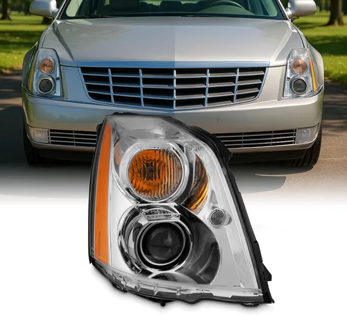 Vista 9 de AKKON - Compatible con Cadillac DTS 2006-2011 [tipo HID/Xenón] Proyector de faros cromados, par de faros delanteros para conductor+Pasajero, kit HID