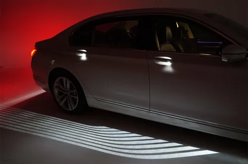 Vista 7 de iJDMTOY luz de bienvenida con alas de ángel estilo Bimmer, micro-óptica LED, luz de alfombra, ajuste universal compatible con cualquier auto, SUV