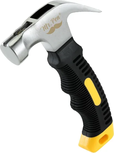 Vista 9 de Mr. Pen - Martillo de camping de 8 onzas color marrón - Martillo de uñas, pequeño y ancho, con punta de clavo, magnético, pequeño martillo de uñas