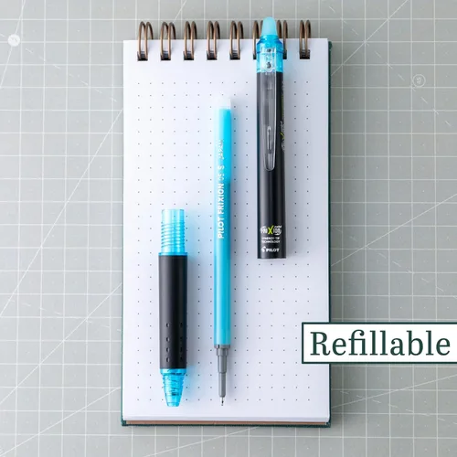 Vista 4 de PILOT FriXion Synergy Clicker - Bolígrafos de tinta de gel borrables, recargables, retráctiles, punta extra fina de 0.5 mm, paquete de 5