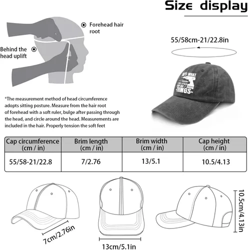 Vista 3 de Sombreros para papá That's What i do i fix Stuff and i Know Things Dad Hats, divertida gorra de béisbol para mujer