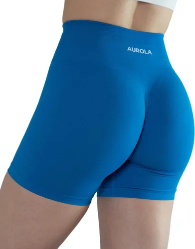 Vista 2 de AUROLA Intensify - Pantalones cortos de entrenamiento para mujer, sin costuras, para gimnasio, yoga, correr, deporte, ejercicio activo, fitness