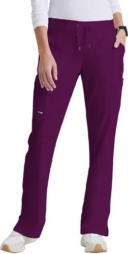 Vista 14 de BARCO Grey's Anatomy - Pantalón médico Mia para mujer, cintura elástica en la espalda, pantalones médicos de pierna baja para mujer Bahama