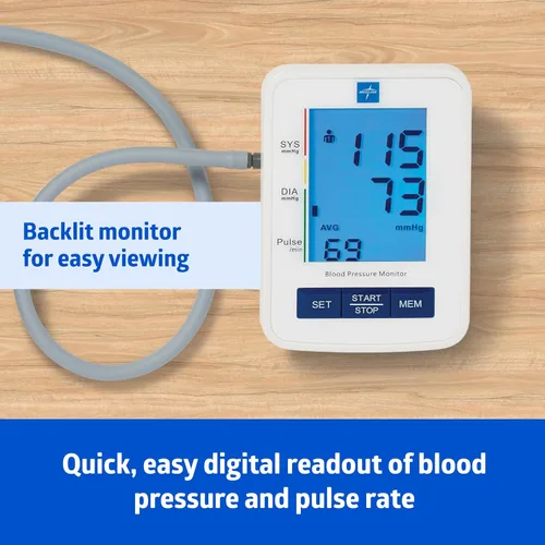 Vista 2 de Tensiómetro digital automático con manguito estándar para adultos Medline mds4001