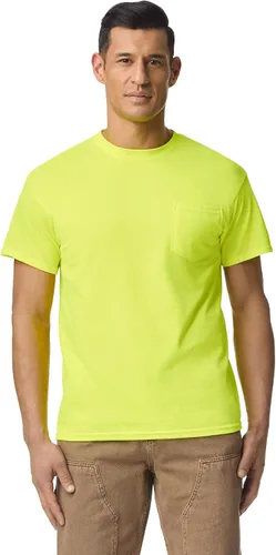 Vista 2 de Gildan Camisetas de trabajo DryBlend para hombre con bolsillo, 2