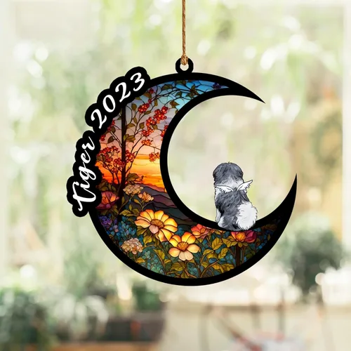 Vista 280 de Nazenti Atrapasoles conmemorativo para perros, adornos de Navidad personalizados para perros, adorno de Navidad, regalos conmemorativos para perros