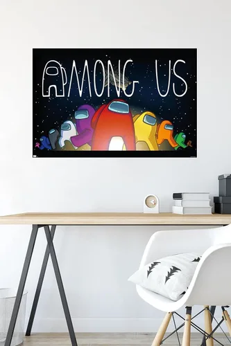 Vista 4 de Trends International Póster de pared de Among Us-Universe, 22.375 x 34 pulgadas, versión sin marco