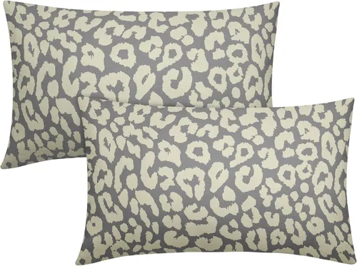 Vista 65 de Juego de 2 fundas de almohada con estampado de leopardo negro de 16 x 16 pulgadas, diseño de animal de guepardo, chinoiserie, fundas de almohada