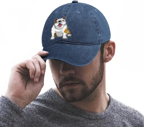 Vista 4 de WEEDKEYCAT Gorra de béisbol unisex de Bulldog Inglés con hebilla ajustable