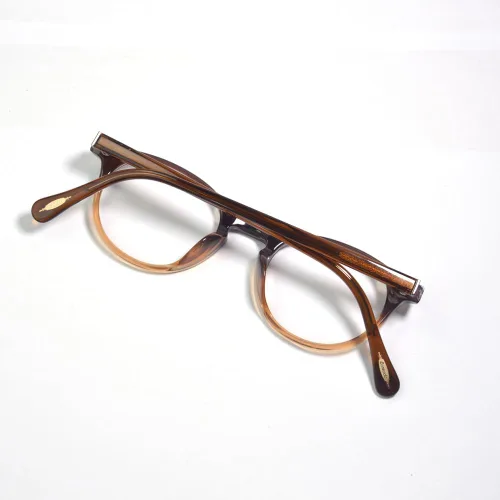 Vista 4 de EAREADA Marco de gafas de acetato hecho a mano, tamaño pequeño, estilo retro, vintage, redondas