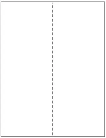 Vista 3 de Reskid Paquete de 50 hojas de papel perforado grueso de cartulina blanca de 110 libras, 8.5 x 11 pulgadas con 2 por página, 4.25 x 11 pulgadas