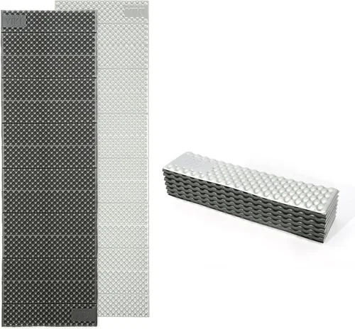 Vista 8 de YIKI - Colchoneta de espuma de celda cerrada para campamento, 72.8 x 22 pulgadas, alfombrilla de dormir de espuma plegable ultraligera con capa