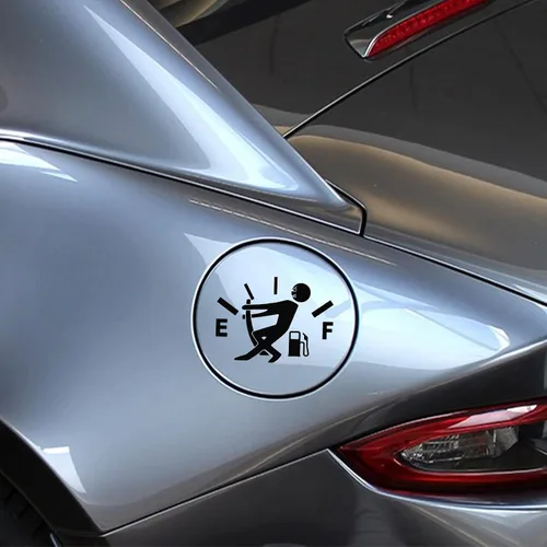 Vista 6 de Cubierta del tanque de combustible Personalidad Funny Fuel Explosion Meter Personalidad Reflectante Pegatinas de coche (negro) Personality Funny