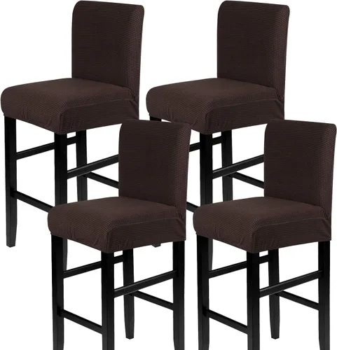 Vista 63 de SearchI Juego de 2 fundas para taburetes de bar, fundas de asiento de taburete elásticas y lavables, fundas para sillas de altura de mostrador