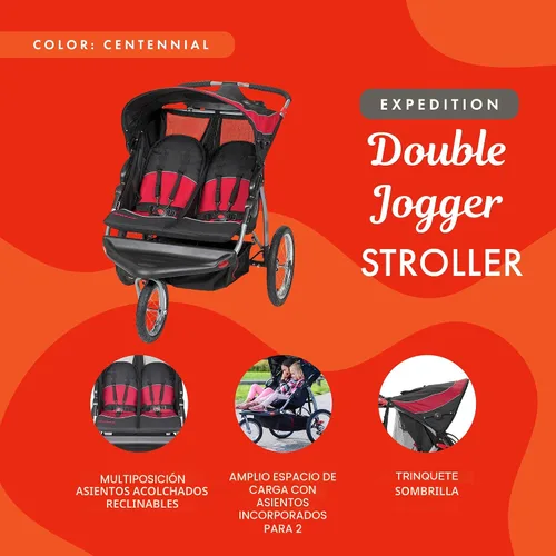 Vista 2 de Baby Trend Expedition® Cochecito Doble para Correr, Cantennial