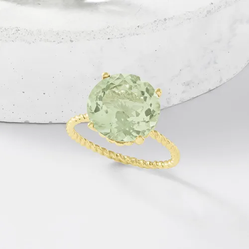 Vista 6 de Ross-Simons Gemstone Twist Rope Ring in 14kt Yellow Gold