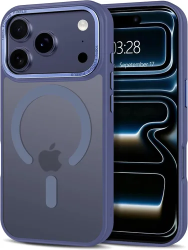Vista 326 de Anuck - Funda magnética para iPhone 11 compatible con MagSafe, carcasa trasera mate translúcida dura, borde de TPU, delgada, resistente a impactos