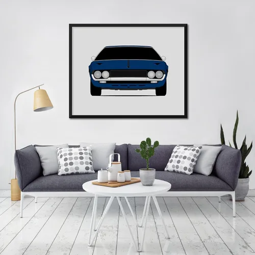 Vista 9 de Custom Car Posters Handmade Poster compatible with Lamborghini Espada (1968-1978) Print Wall Art Décor - 8x10 Satin Print (Unframed)