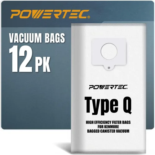 Vista 10 de POWERTEC 53292 Bolsas de vacío tipo Q para Kenmore, paquete de 6, bolsas de repuesto para aspiradoras de recipiente 81615, 81214, 81414, 81714