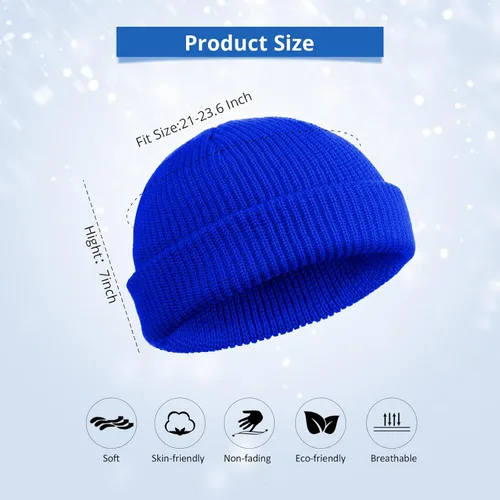 Vista 2 de SATINIOR Gorro de pescador con borde enrollable, gorro de pescador para mujeres y hombres