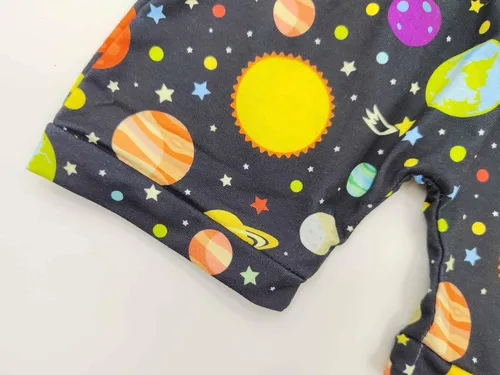 Vista 4 de Disfraz de primer cumpleaños espacial para bebé, traje de primer pastel de un año + pantalones cortos, regalo de astronautas