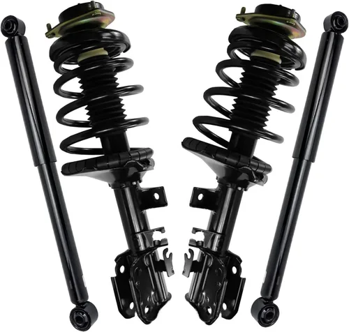 Vista 160 de Detroit Axle - Puntales y Amortiguadores para Chevy Traverse Buick Enclave GMC Acadia Saturn Outlook 2007-2012, 2 puntales delanteros con resorte