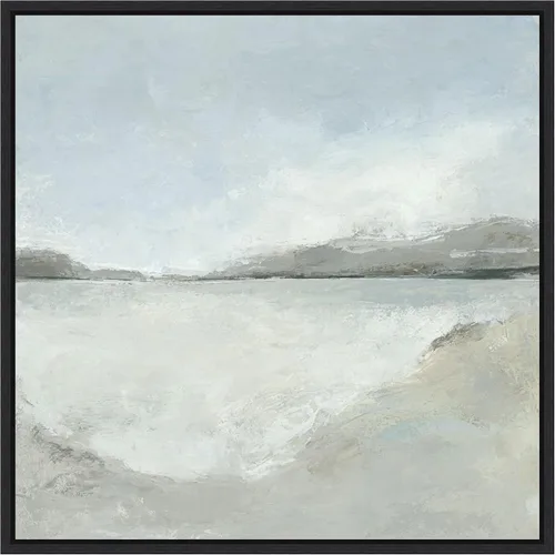 Vista 10 de Amanti Art Lienzo enmarcado para pared, 16 x 16 pulgadas, sutil costero por Hannah Dawson, lienzo enmarcado para pared, obras de arte abstractas