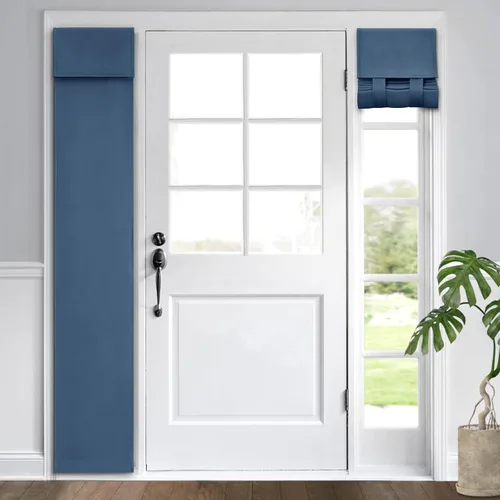 Vista 44 de HOMEIDEAS Cortinas Opacas para Aula para Puerta Principal, Cubierta de Ventana de Puerta de Aula, Persianas de Privacidad con Aislamiento Térmico