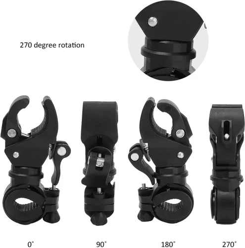 Vista 4 de Soporte de linterna de bicicleta multifuncional, soporte de linterna universal Soporte de lámpara Soporte de luz para ciclismo