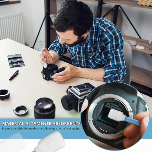 Vista 3 de Kit de hisopos de limpieza de espuma multiusos – Esponja de esponja sin pelusa para cámara, pistola, impresora de inyección de tinta, lente óptica